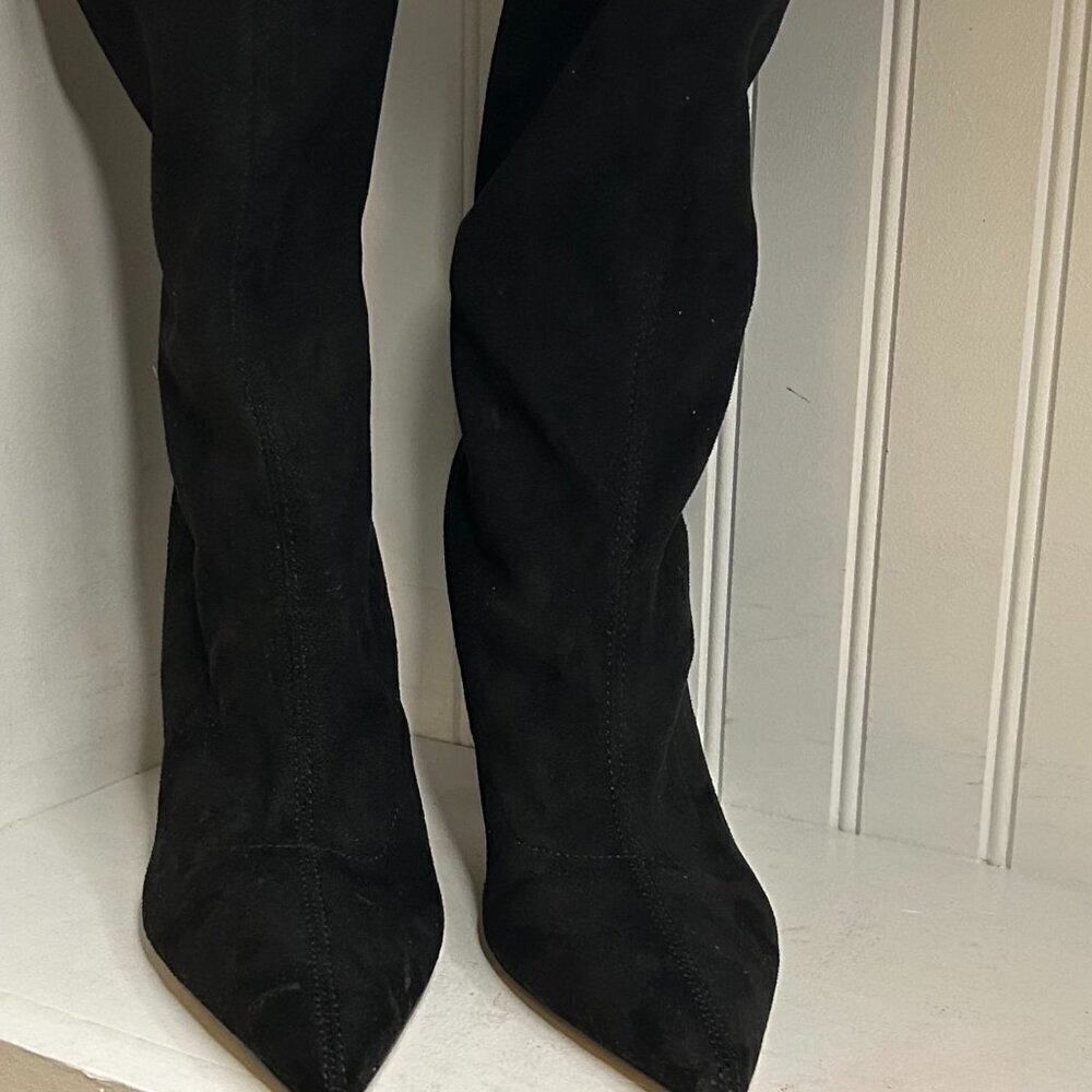 Marc Fisher LTD Womens Breezy Faux Suede Pointed Toe Booties Size 8